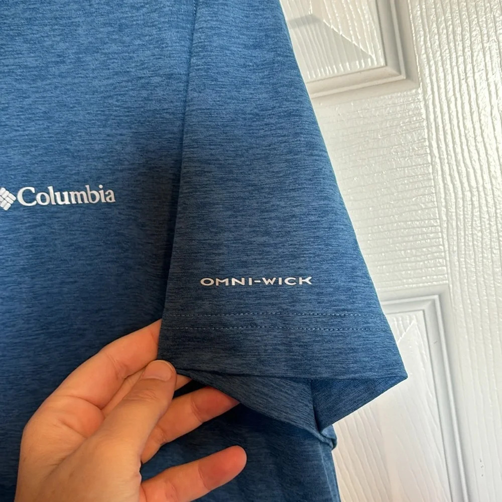 Columbia Omni-Wick men’s blue short sleeve polo shirt size medium - Picture 4 of 8